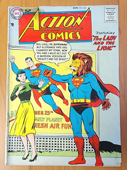 ACTION COMICS #243 1958 Superman DC COMICS