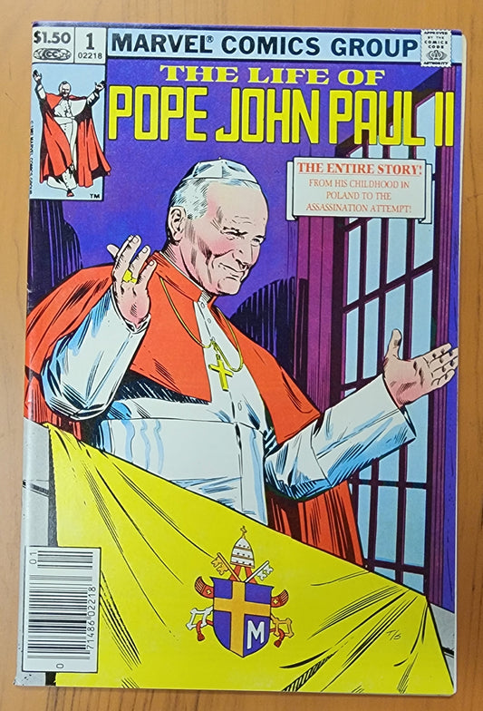 THE LIFE OF POPE JOHN PAUL II #1 NEWSSTAND 1983 MARVEL COMICS
