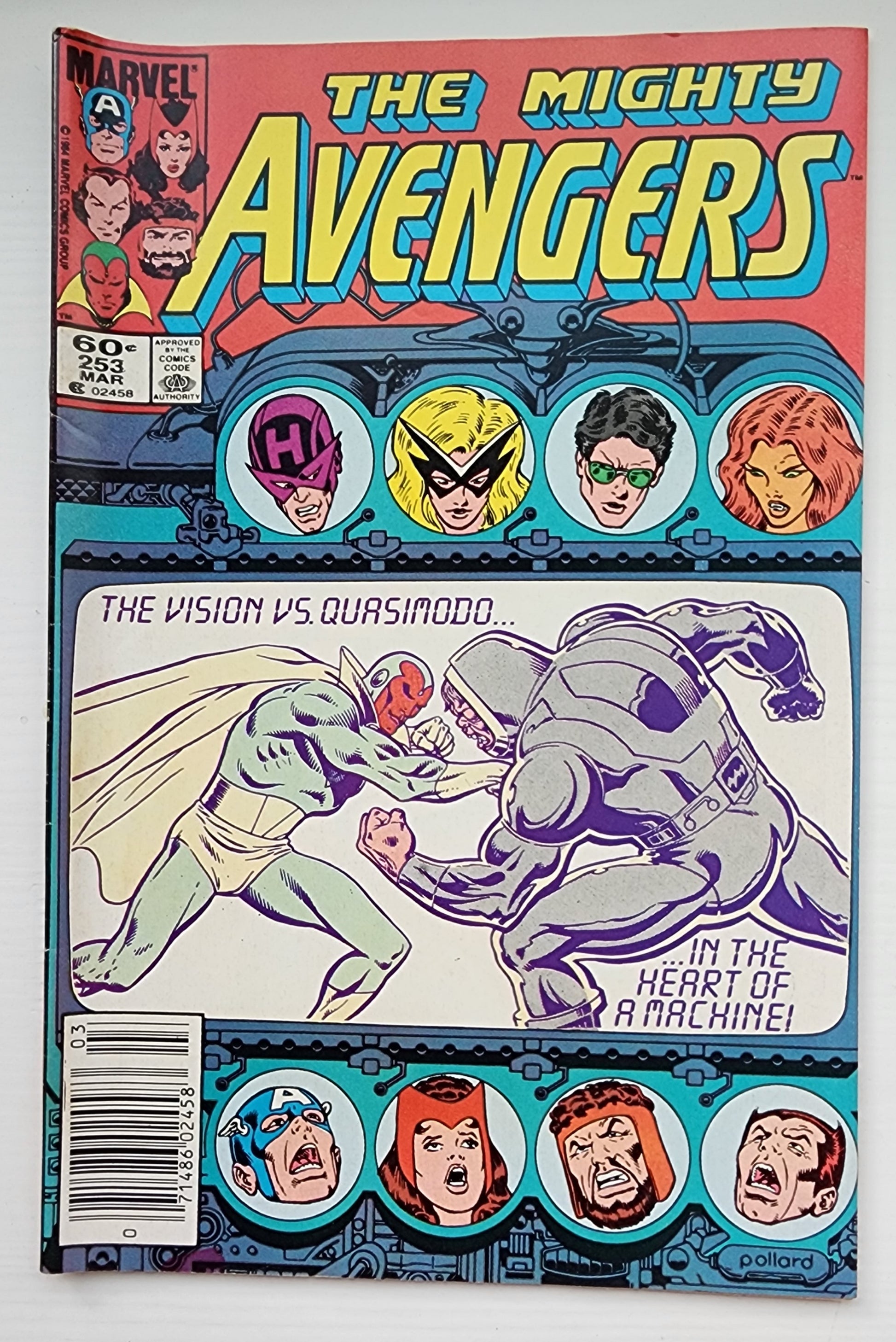 AVENGERS #253 NEWSSTAND 1985 Avengers MARVEL COMICS