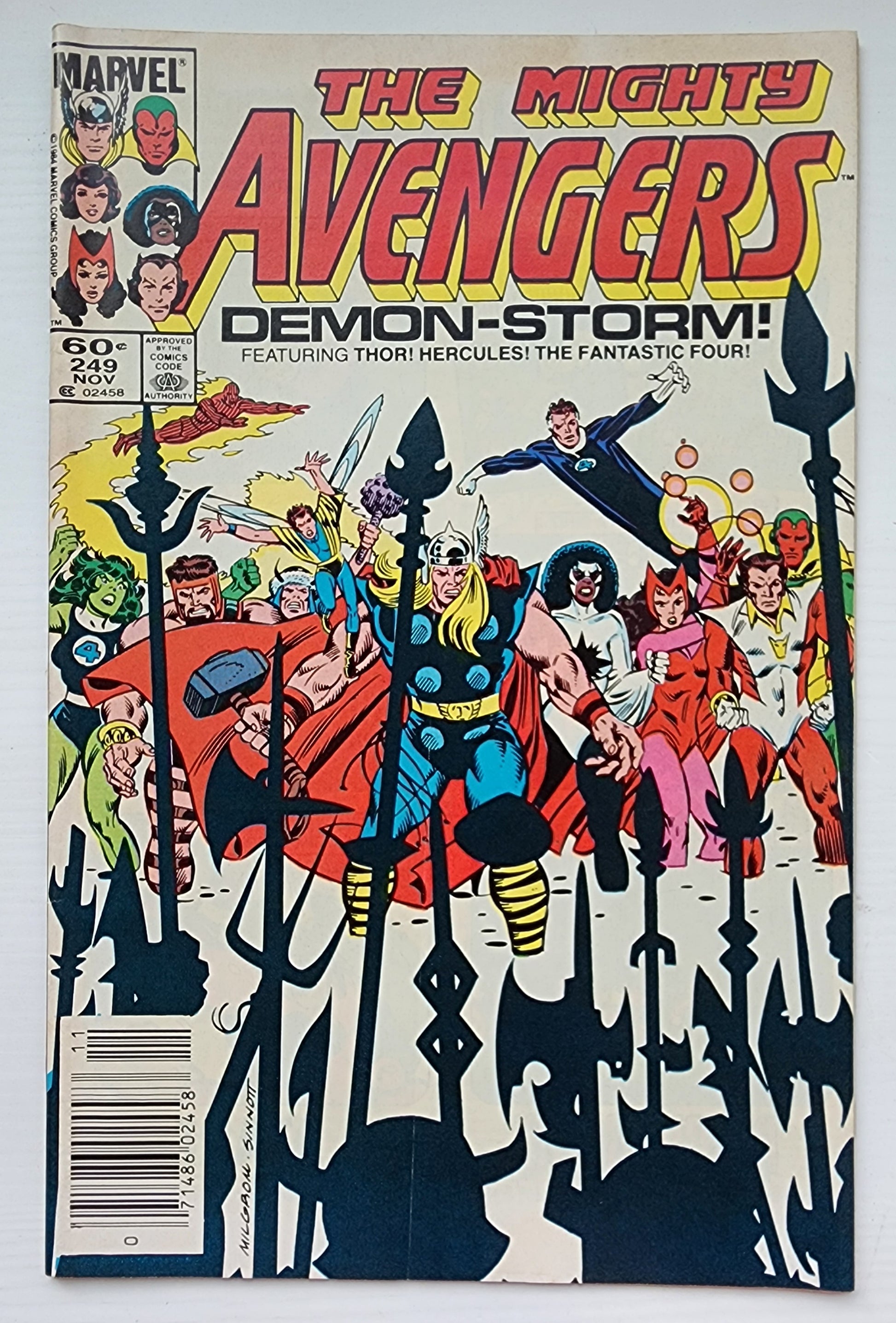 AVENGERS #249 NEWSSTAND 1984 Avengers MARVEL COMICS
