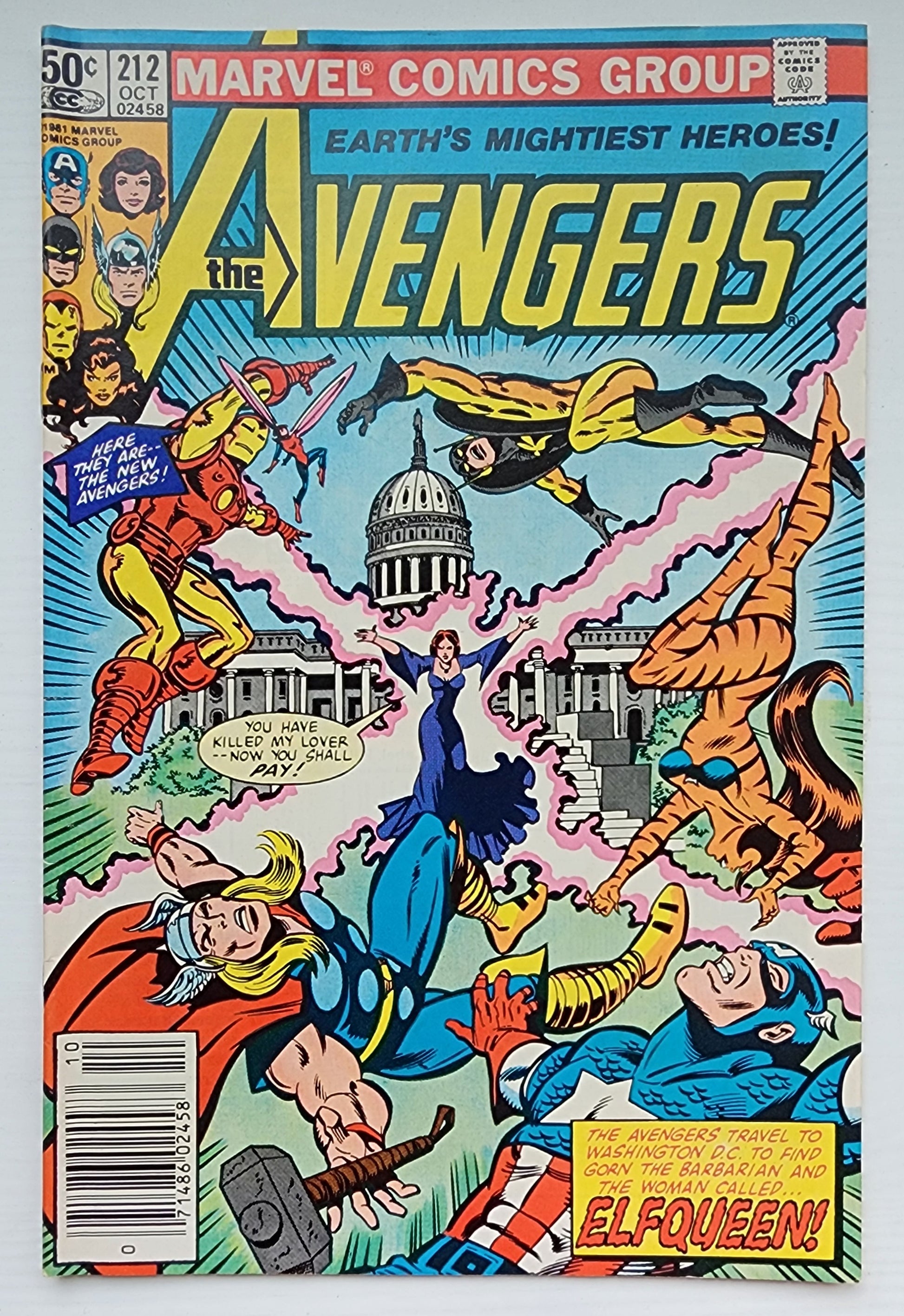 AVENGERS #212 NEWSSTAND 1981 Avengers MARVEL COMICS