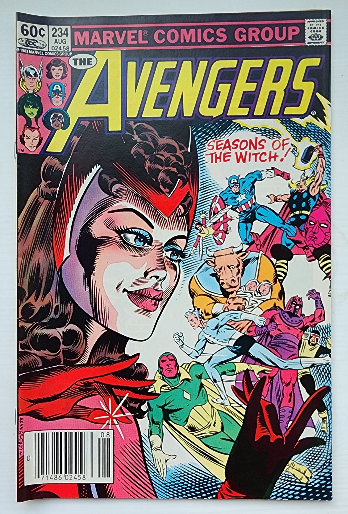 AVENGERS #234 NEWSSTAND 1983 (ORIGIN SCARLET WITCH RETOLD) Avengers MARVEL COMICS