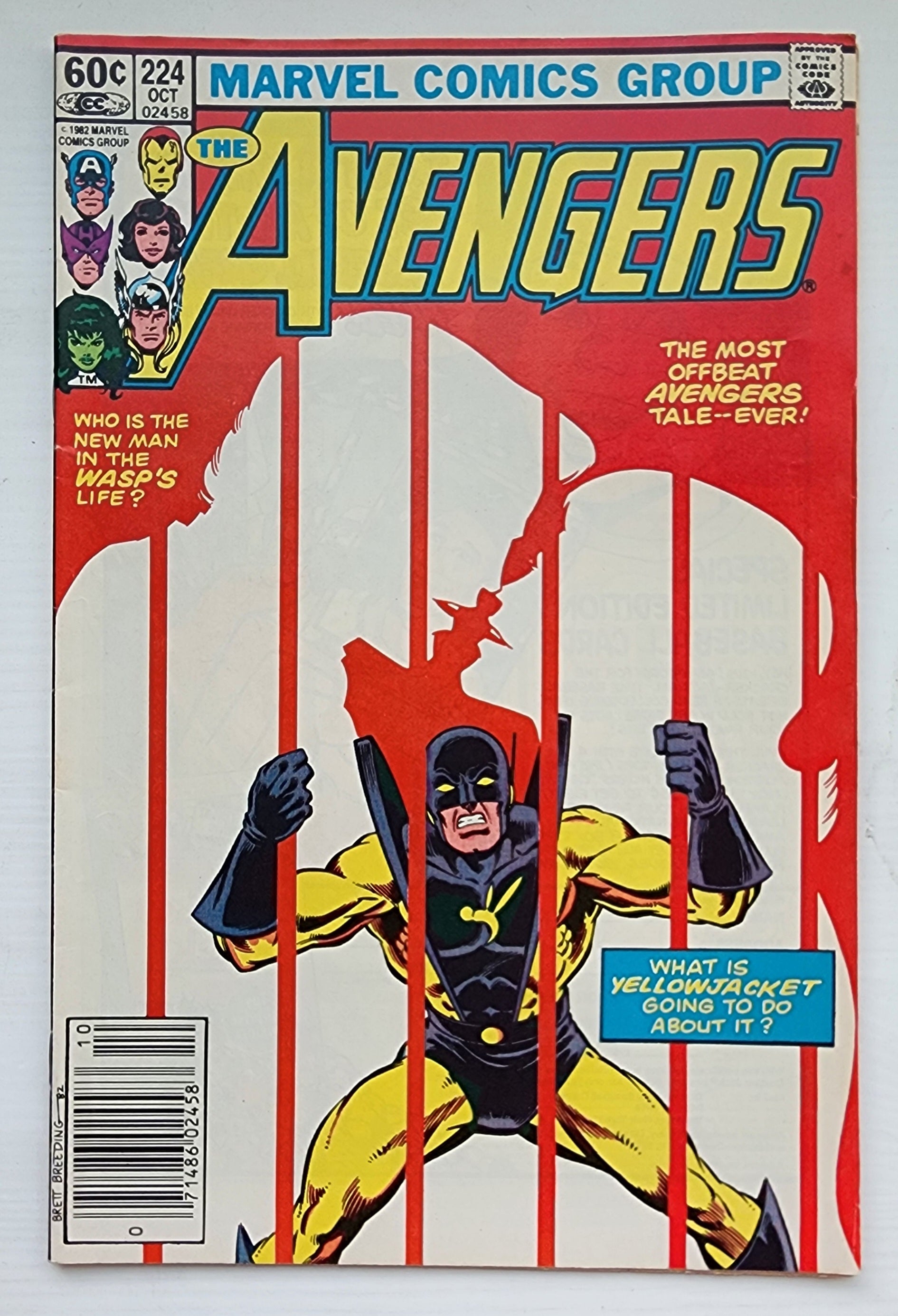 AVENGERS #224 NEWSSTAND 1982 Avengers MARVEL COMICS