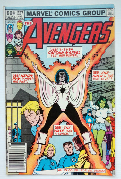 AVENGERS #227 NEWSSTAND 1982 (CAPTAIN MARVEL MONICA RAMBEAU JOINS AVENGERS) Avengers MARVEL COMICS
