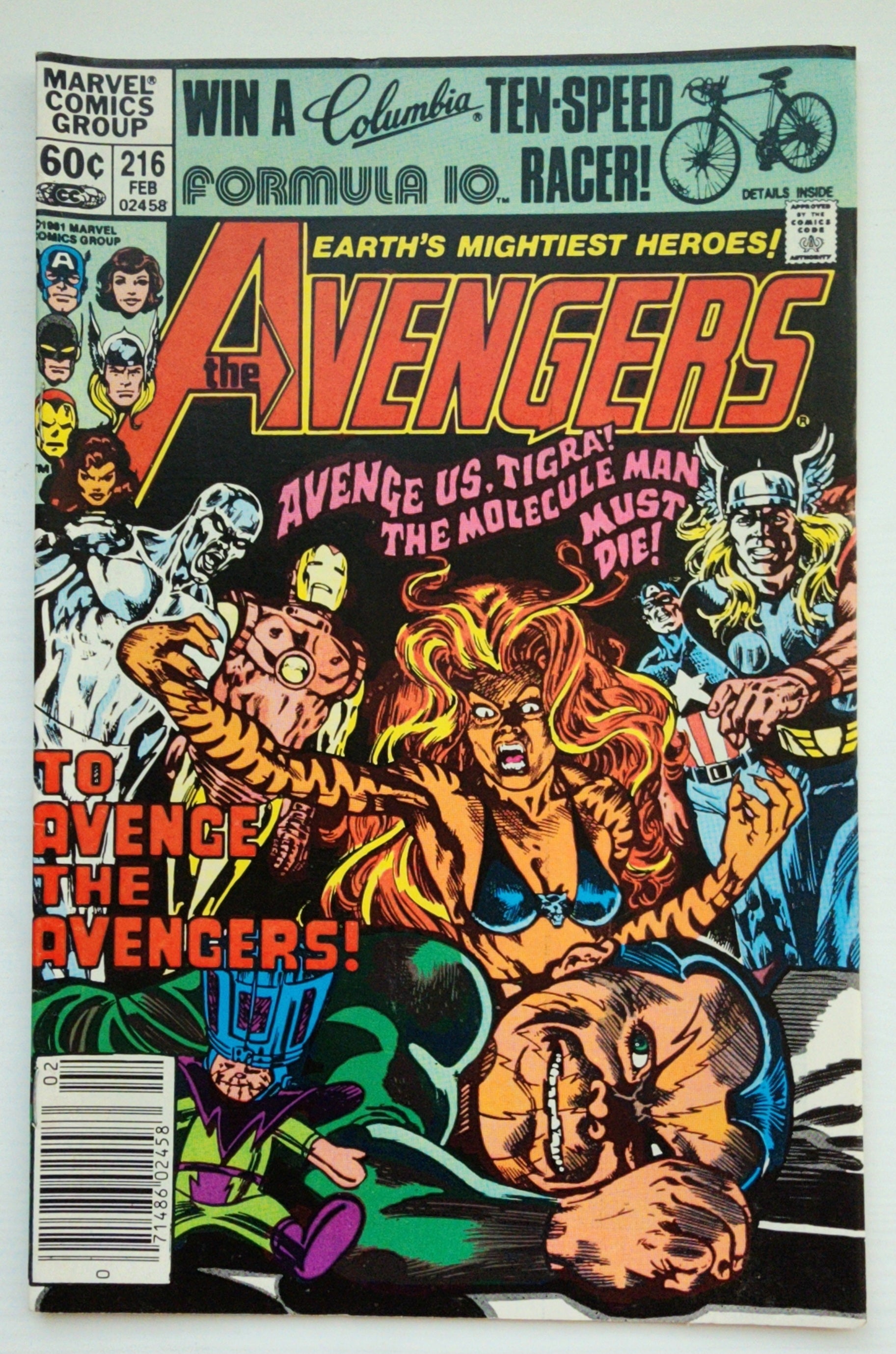 AVENGERS #216 NEWSSTAND 1982 Avengers MARVEL COMICS
