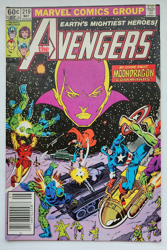AVENGERS #219 NEWSSTAND 1982 Avengers MARVEL COMICS