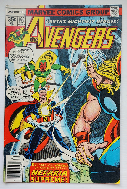AVENGERS #166 1977 Avengers MARVEL COMICS