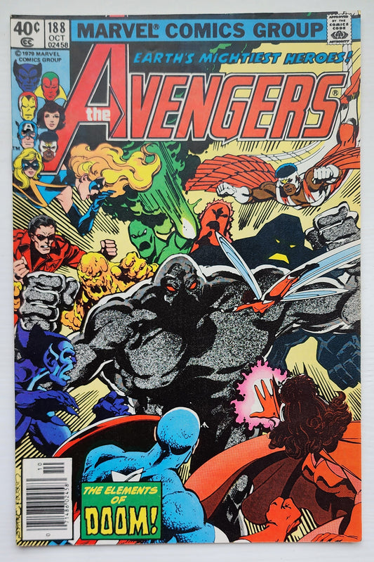 AVENGERS #188 NEWSSTAND 1979 (1ST APP ELEMENTS OF DOOM) Avengers MARVEL COMICS