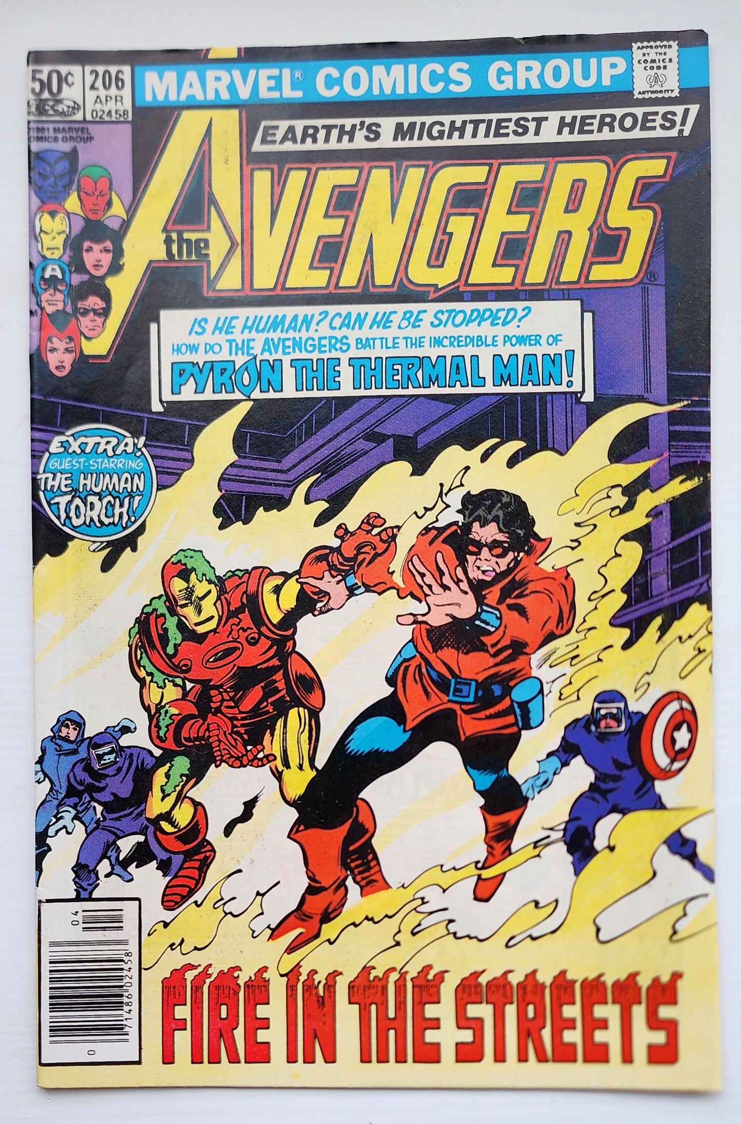 AVENGERS #206 NEWSSTAND 1981 Avengers MARVEL COMICS
