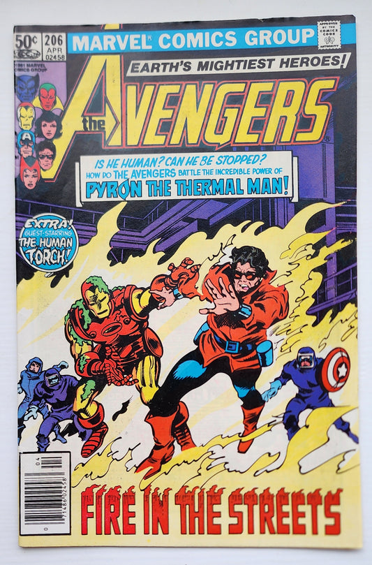 AVENGERS #206 NEWSSTAND 1981 Avengers MARVEL COMICS