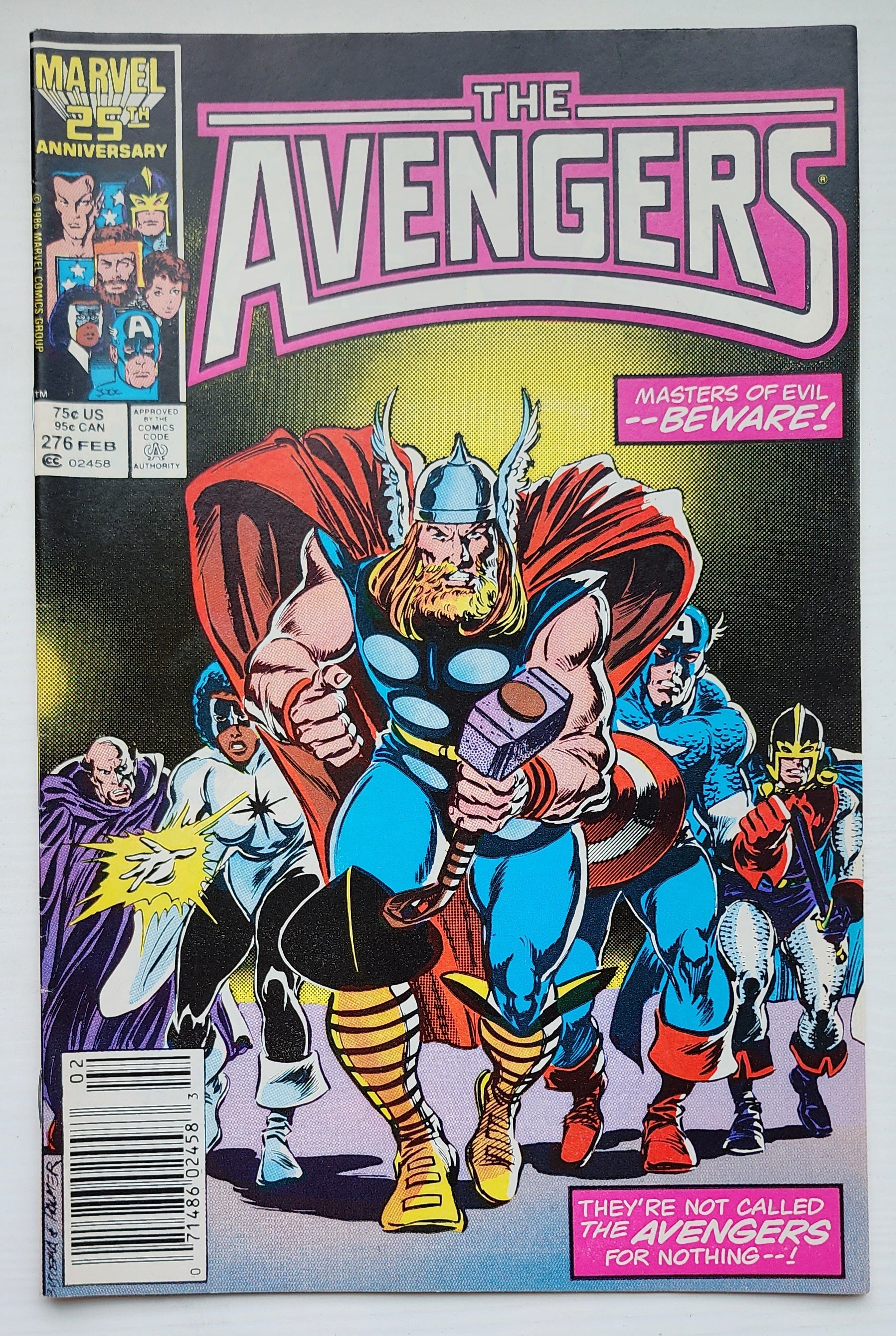 AVENGERS #276 NEWSSTAND 1986 Avengers MARVEL COMICS