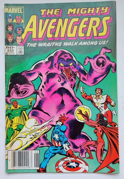 AVENGERS #244 NEWSSTAND 1984 Avengers MARVEL COMICS