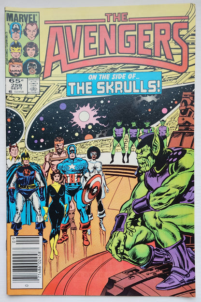AVENGERS #259 NEWSSTAND 1985 Avengers MARVEL COMICS