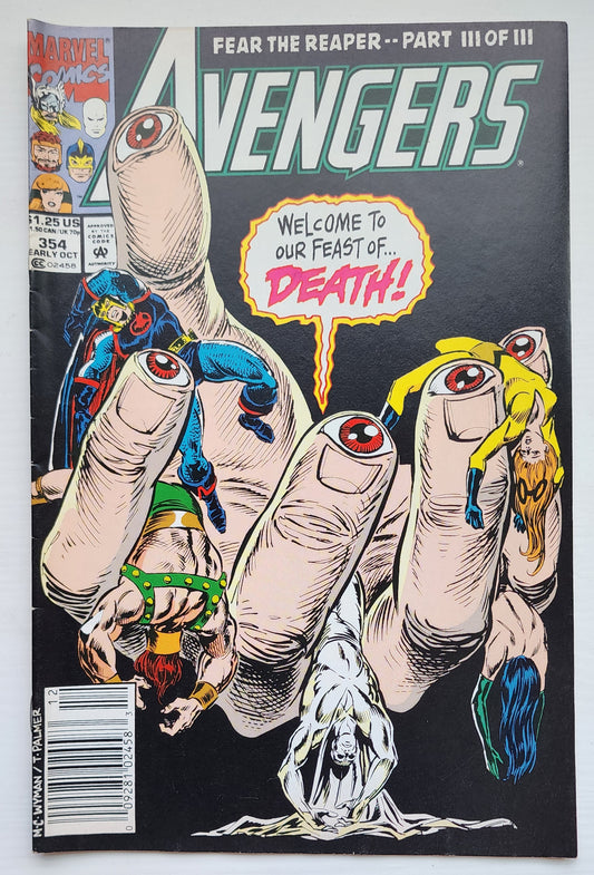 AVENGERS #354 NEWSSTAND 1992 Avengers MARVEL COMICS