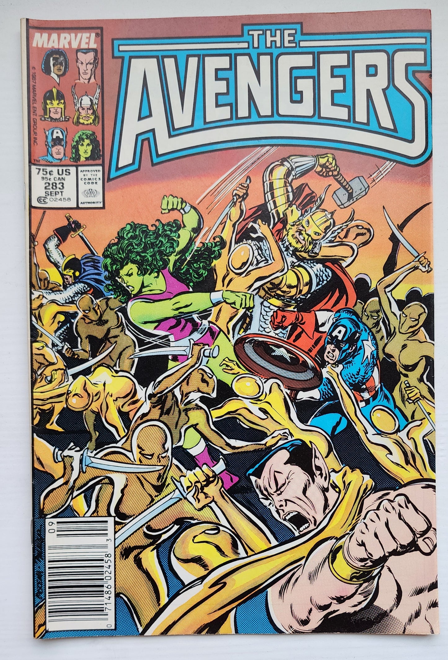 AVENGERS #283 NEWSSTAND 1987 Avengers MARVEL COMICS