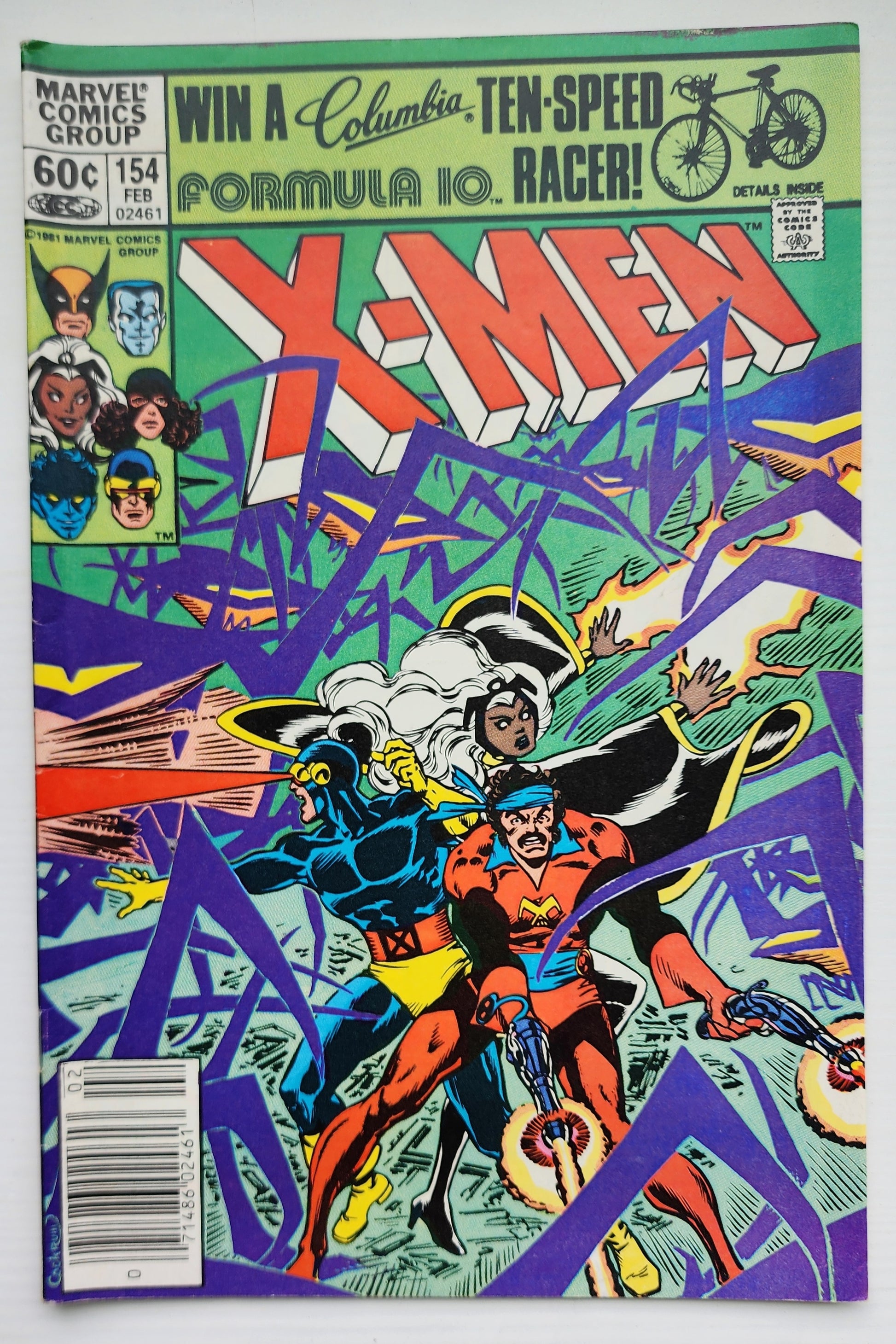 X-MEN #154 1982 NEWSSTAND (ORIGIN CYCLOPS, CORSAIR & HAVOK) X-Men MARVEL COMICS