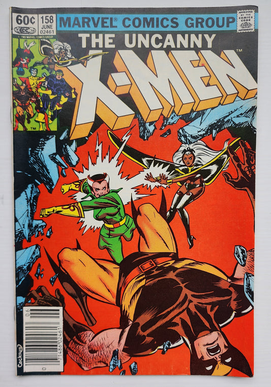 X-MEN #158 1982 NEWSSTAND (1ST APP ROGUE IN TITLE) X-Men MARVEL COMICS