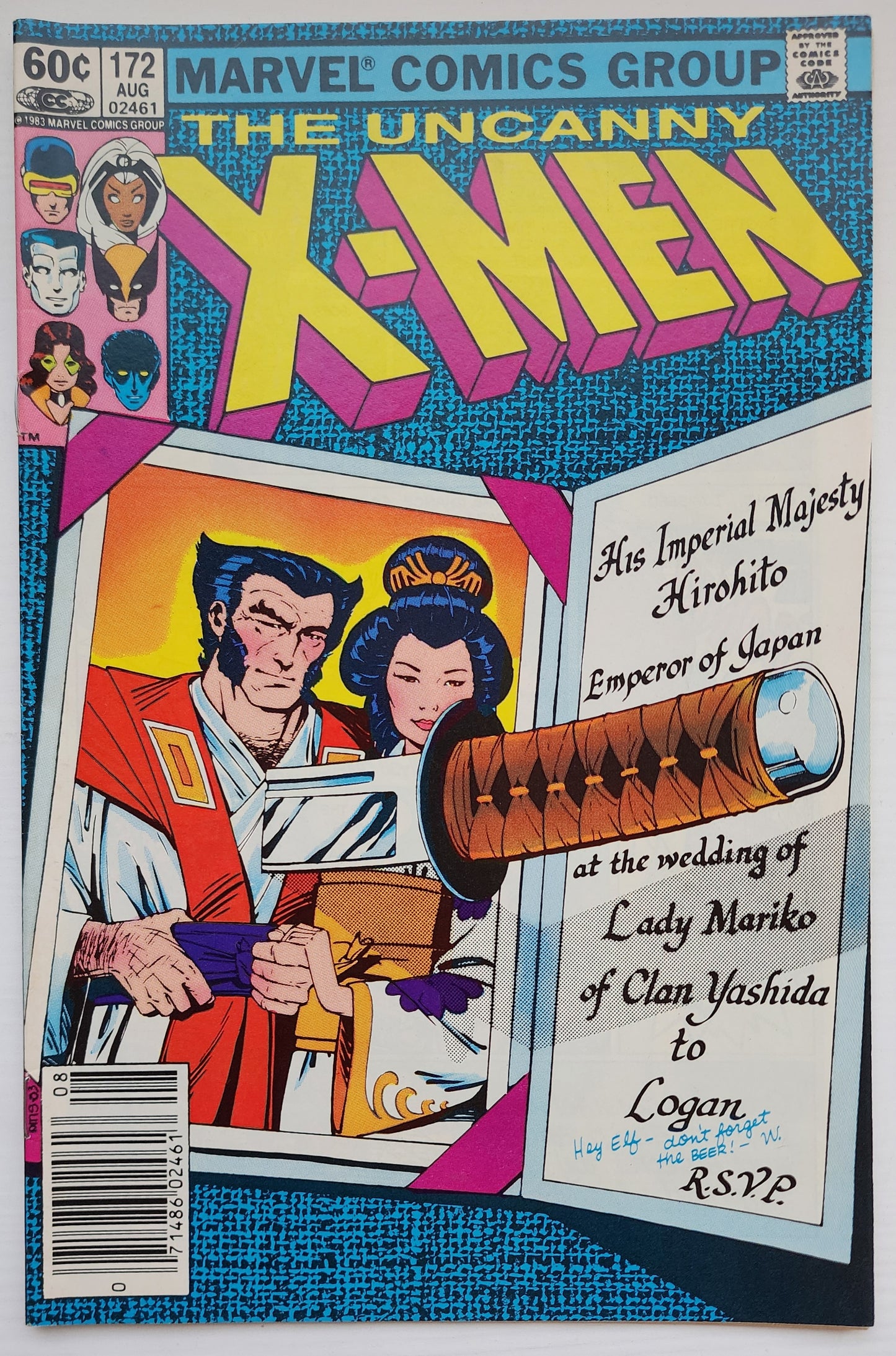 UNCANNY X-MEN #172 1983 NEWSSTAND X-Men MARVEL COMICS
