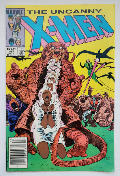 UNCANNY X-MEN #187 1984 NEWSSTAND X-Men MARVEL COMICS