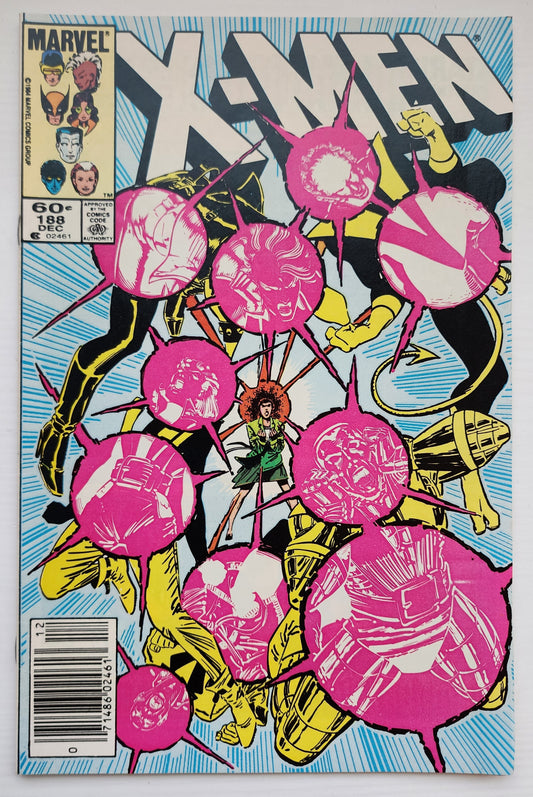 UNCANNY X-MEN #188 1984 NEWSSTAND (1ST APP ADVERSARY) X-Men MARVEL COMICS