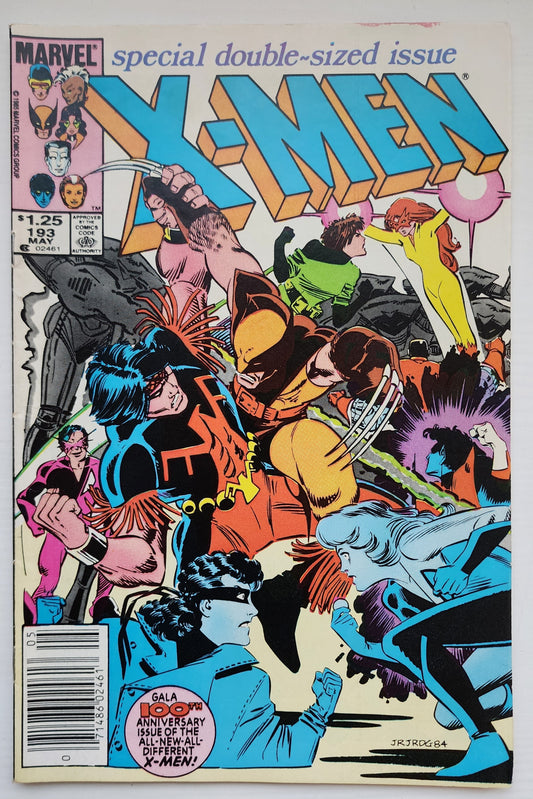 UNCANNY X-MEN #193 1985 NEWSSTAND (1ST APP WARPATH IN COSTUME) X-Men MARVEL COMICS