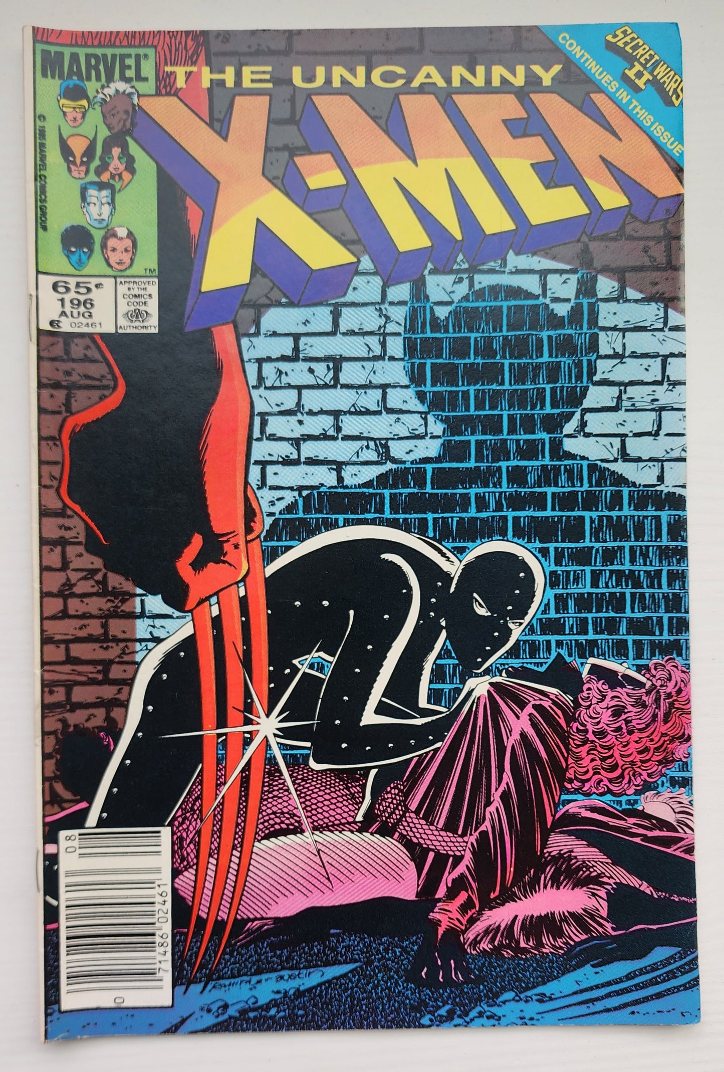 UNCANNY X-MEN #196 1985 NEWSSTAND X-Men MARVEL COMICS