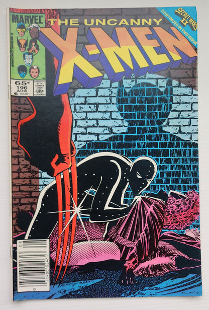 UNCANNY X-MEN #196 1985 NEWSSTAND X-Men MARVEL COMICS