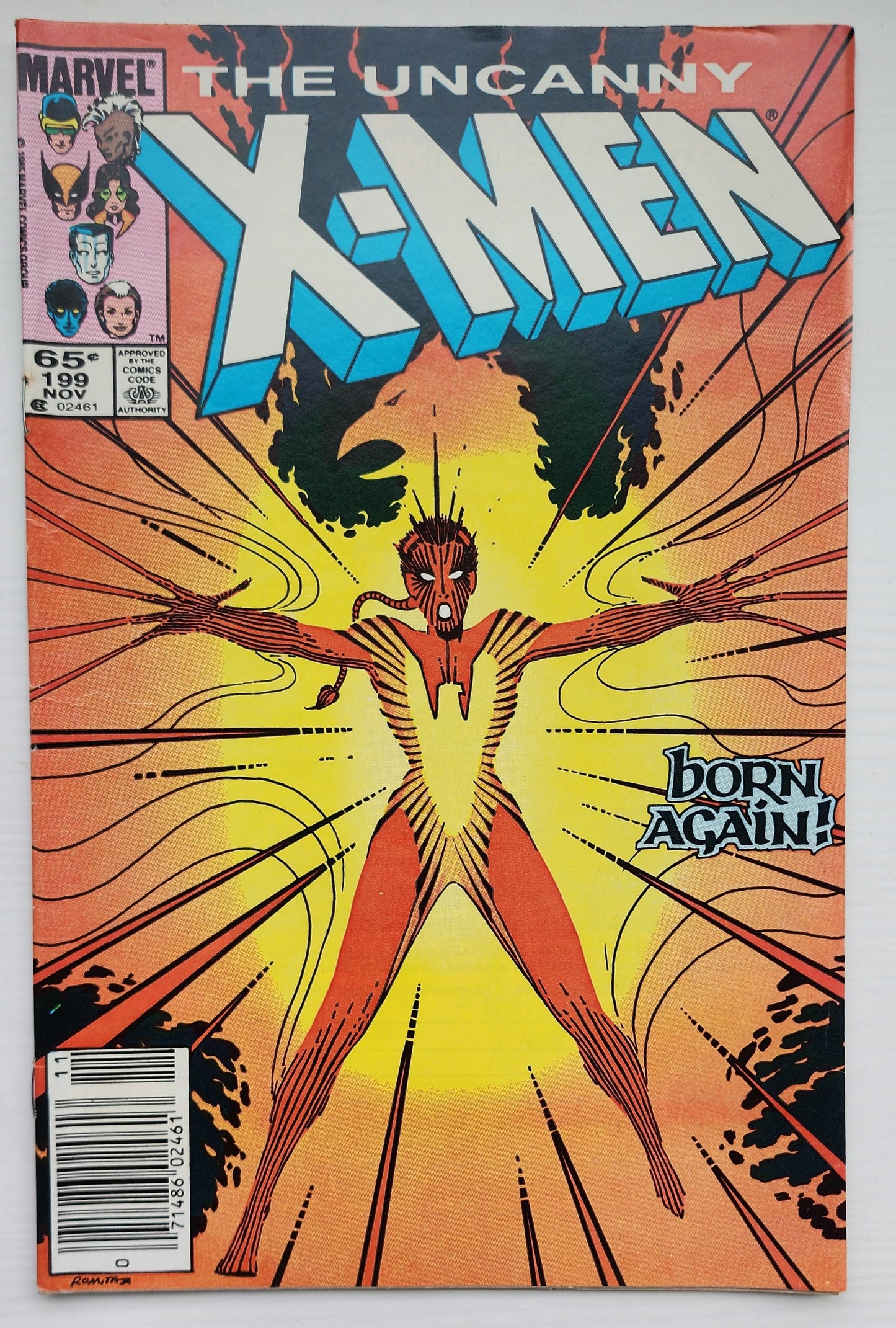 UNCANNY X-MEN #199 1985 NEWSSTAND (RACHEL SUMMERS BECOMES PHOENIX) X-Men MARVEL COMICS