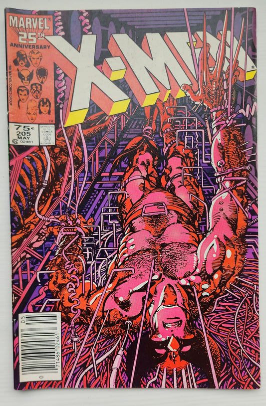 UNCANNY X-MEN #205 1986 NEWSSTAND (ORIGIN LADY DEATHSTRIKE) X-Men MARVEL COMICS