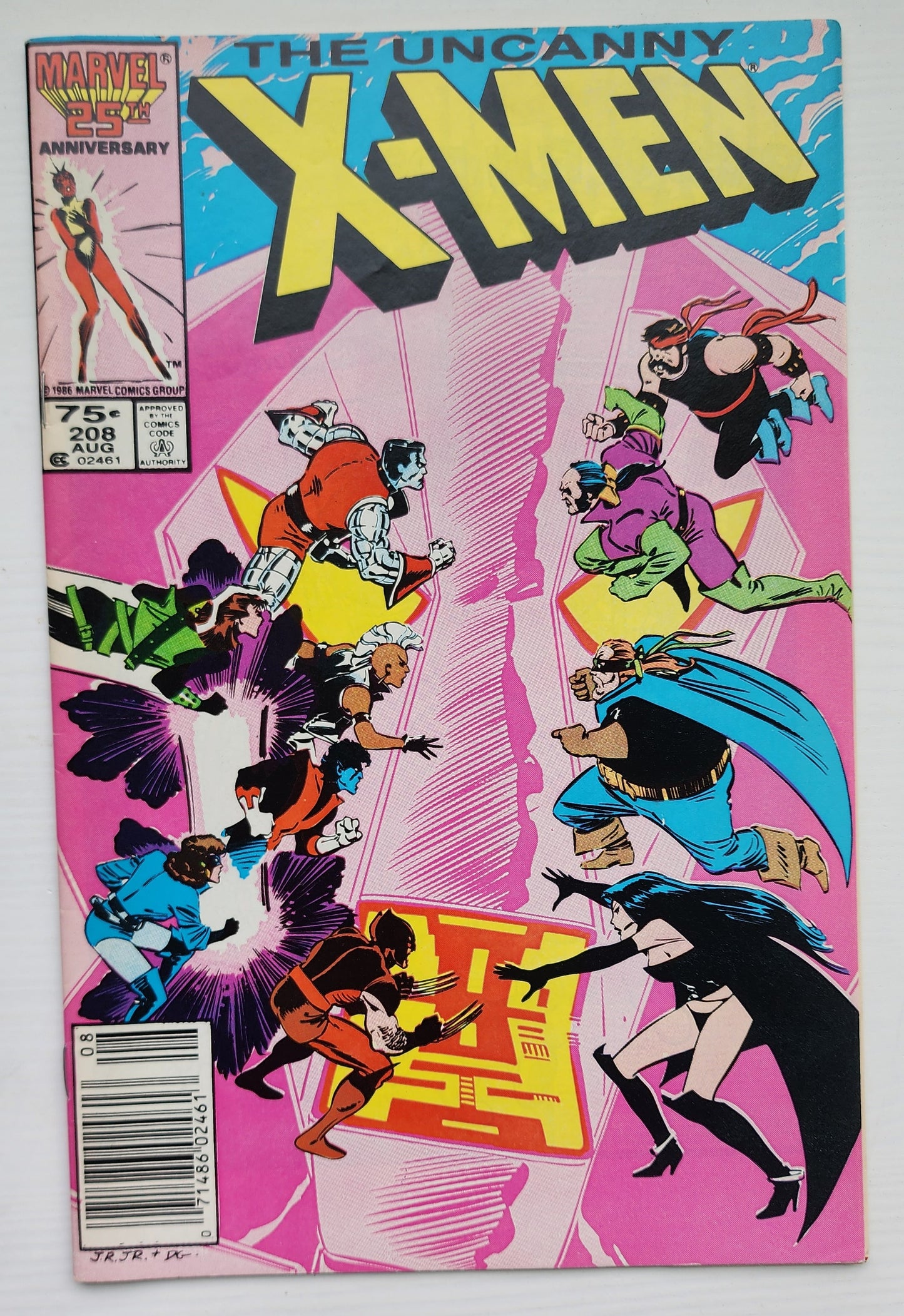 UNCANNY X-MEN #208 1986 NEWSSTAND X-Men MARVEL COMICS