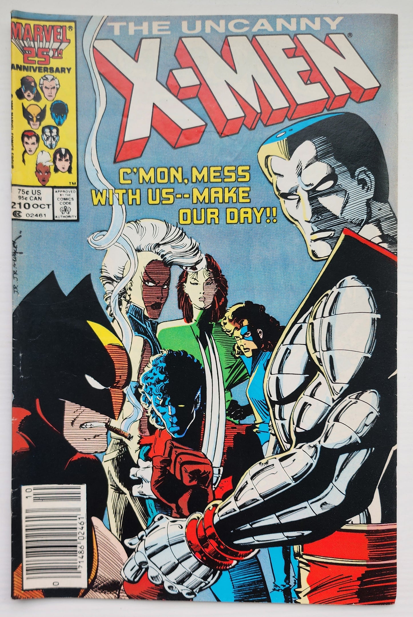 UNCANNY X-MEN #210 1986 NEWSSTAND (CAMEO MARAUDERS) X-Men MARVEL COMICS