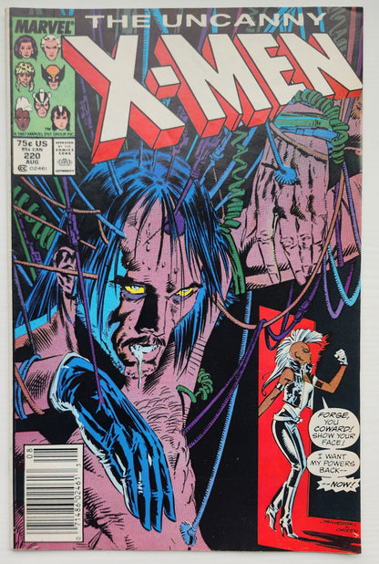 UNCANNY X-MEN #220 1987 NEWSSTAND X-Men MARVEL COMICS