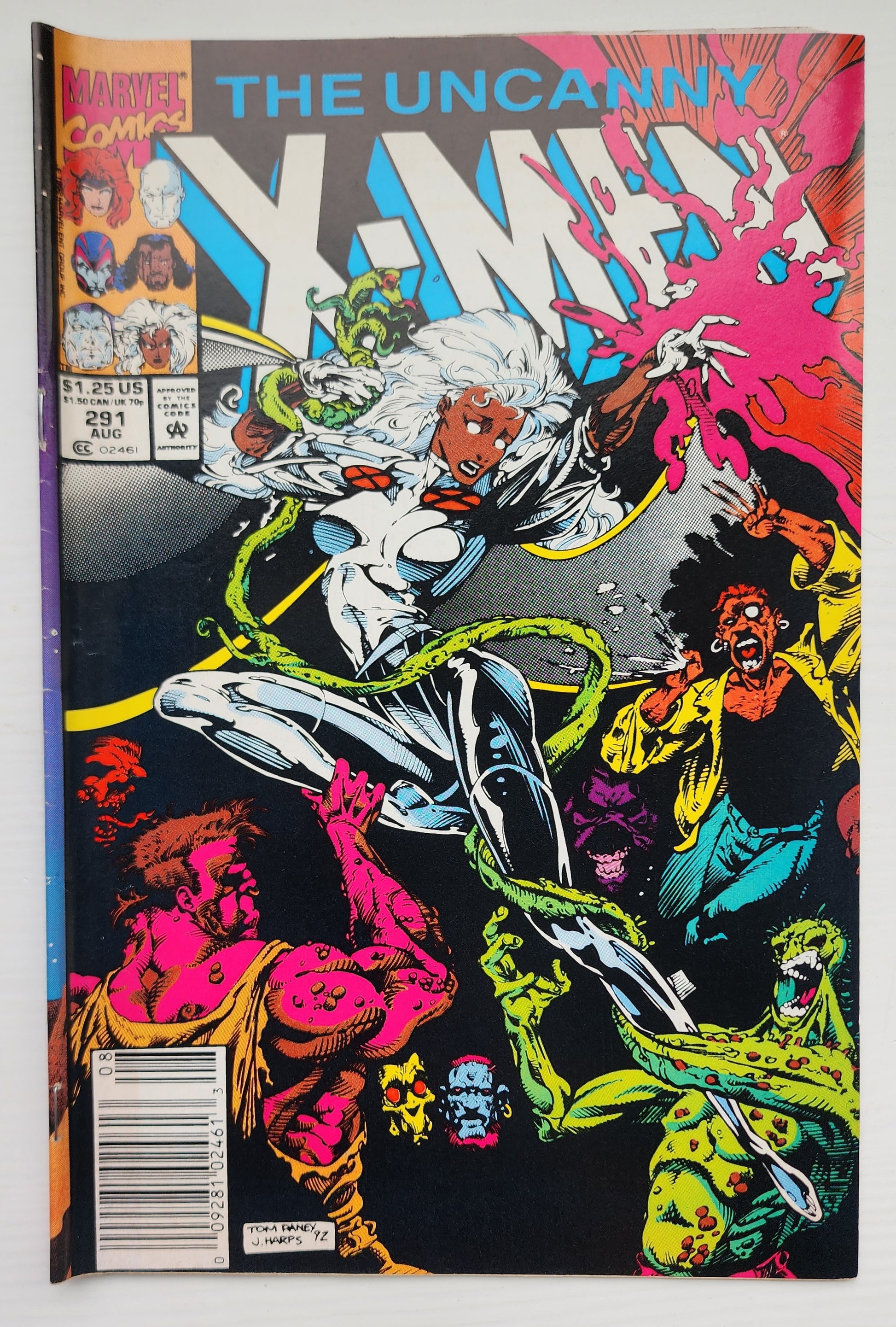 UNCANNY X-MEN #291 1992 NEWSSTAND X-Men MARVEL COMICS