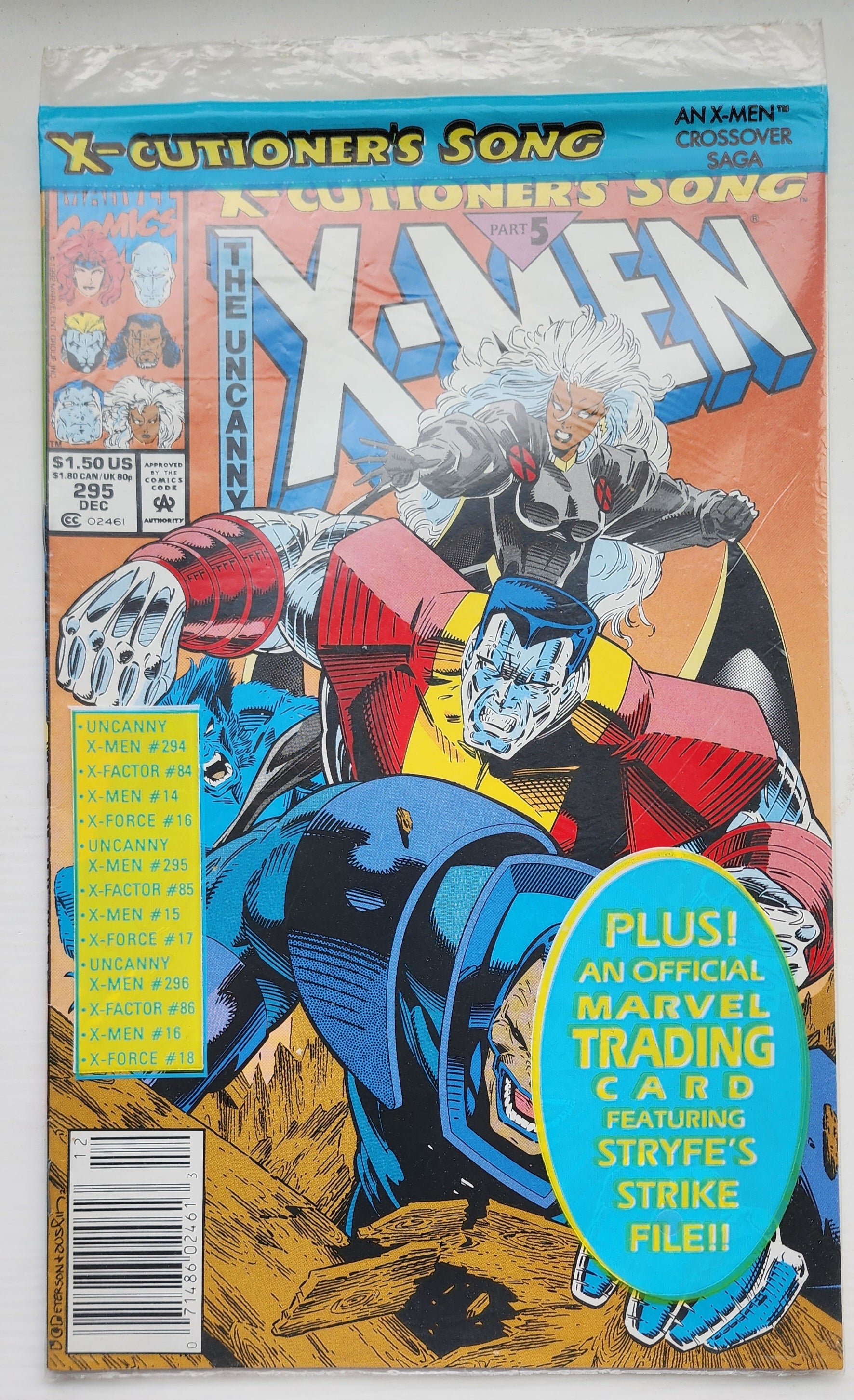 UNCANNY X-MEN #295 POLYBAGGED 1992 X-Men MARVEL COMICS