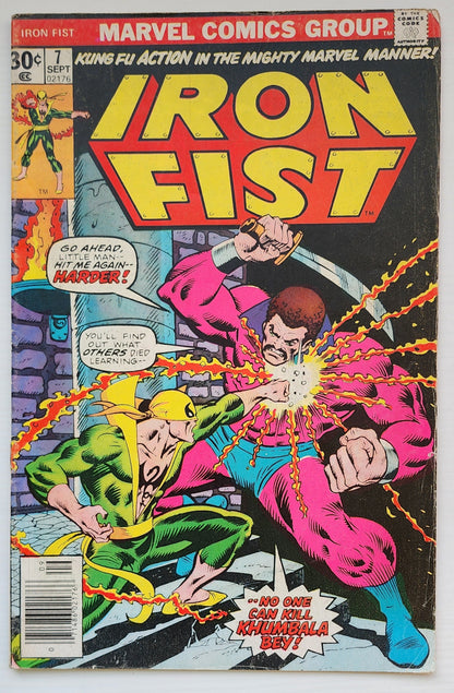 IRON FIST #7 1976 Iron Fist MARVEL COMICS