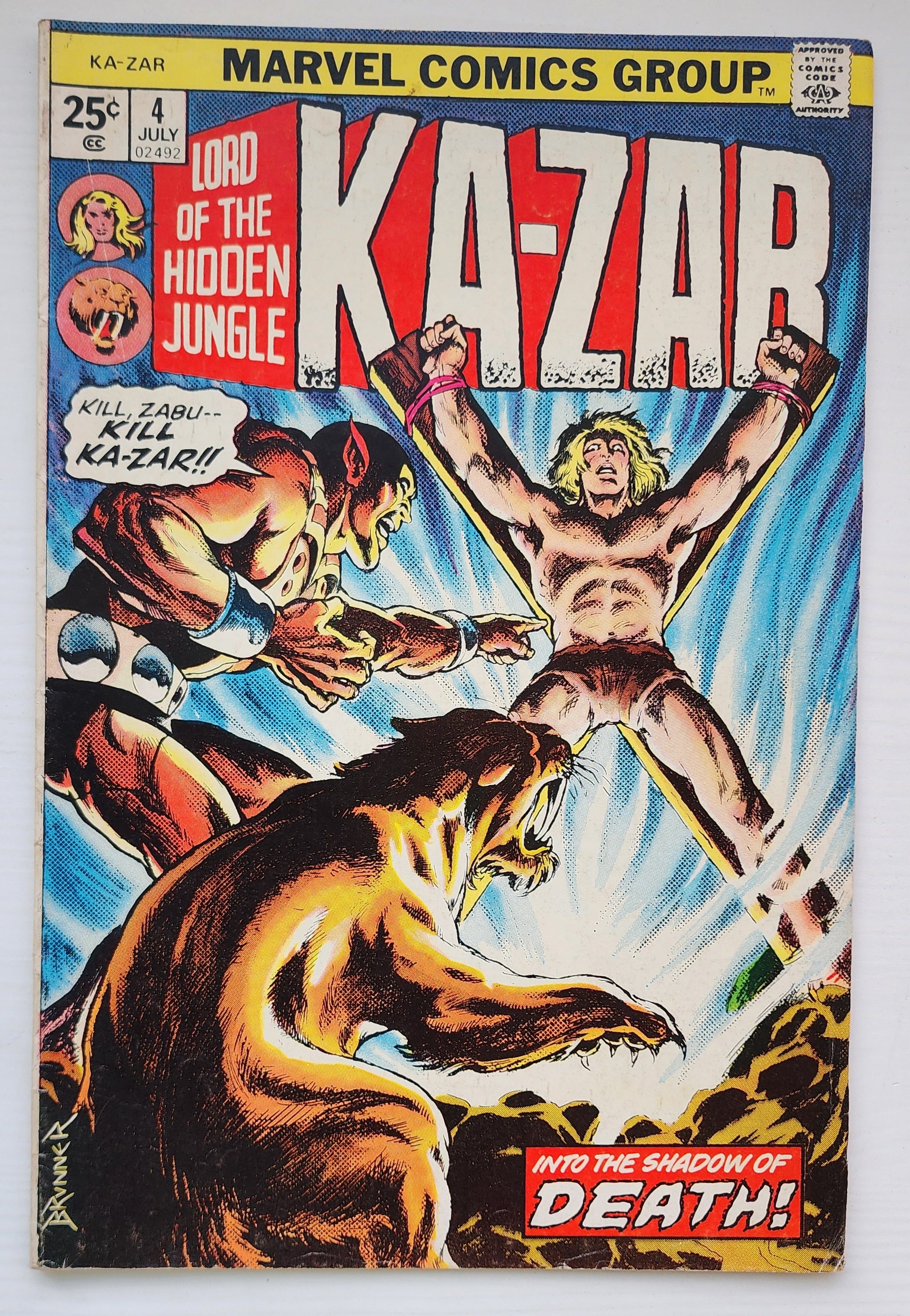 KA-ZAR #4 1974 Ka-Zar MARVEL COMICS