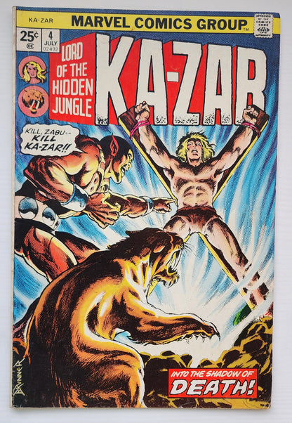 KA-ZAR #4 1974 Ka-Zar MARVEL COMICS