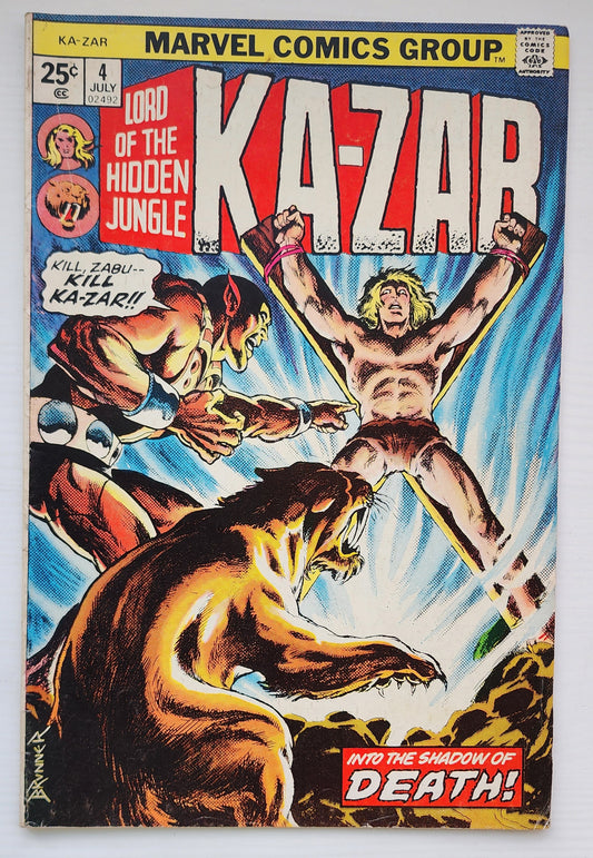 KA-ZAR #4 1974 Ka-Zar MARVEL COMICS