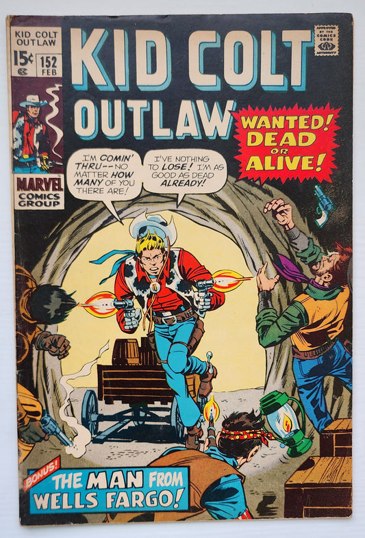 KID COLT OUTLAW #152 1971 Kid Colt Outlaw MARVEL COMICS