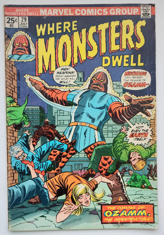 WHERE MONSTERS DWELL #29 1974 MARVEL COMICS