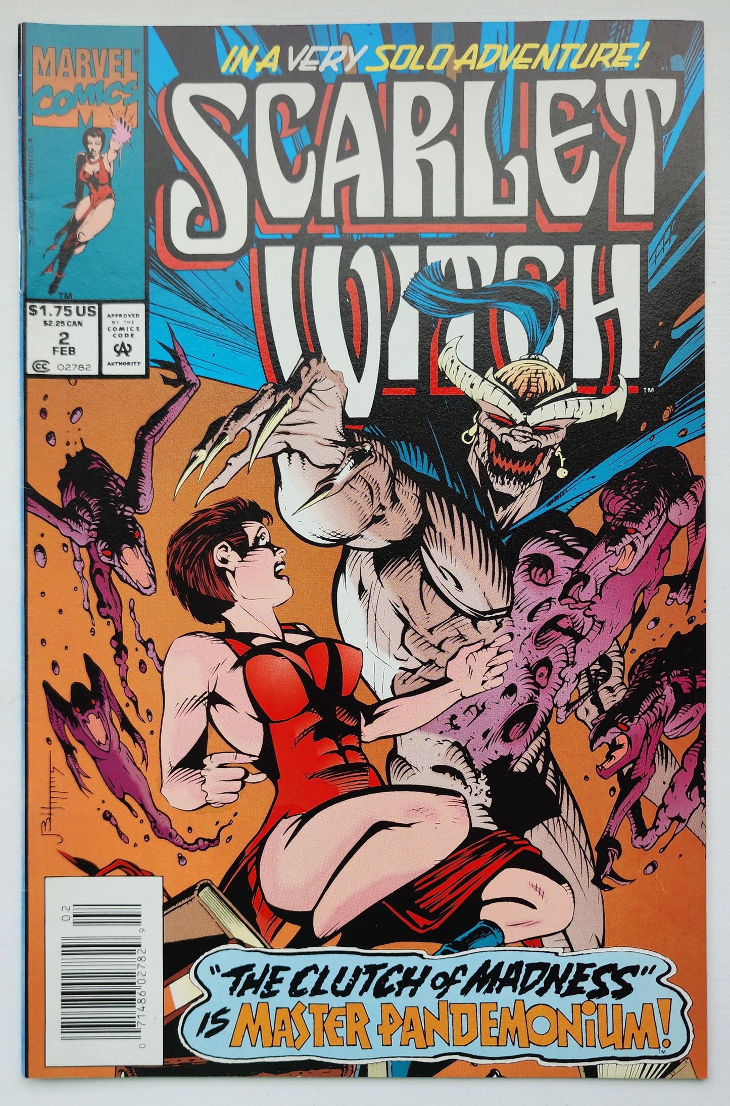 SCARLET WITCH #2 1994 NEWSSTAND Avengers MARVEL COMICS