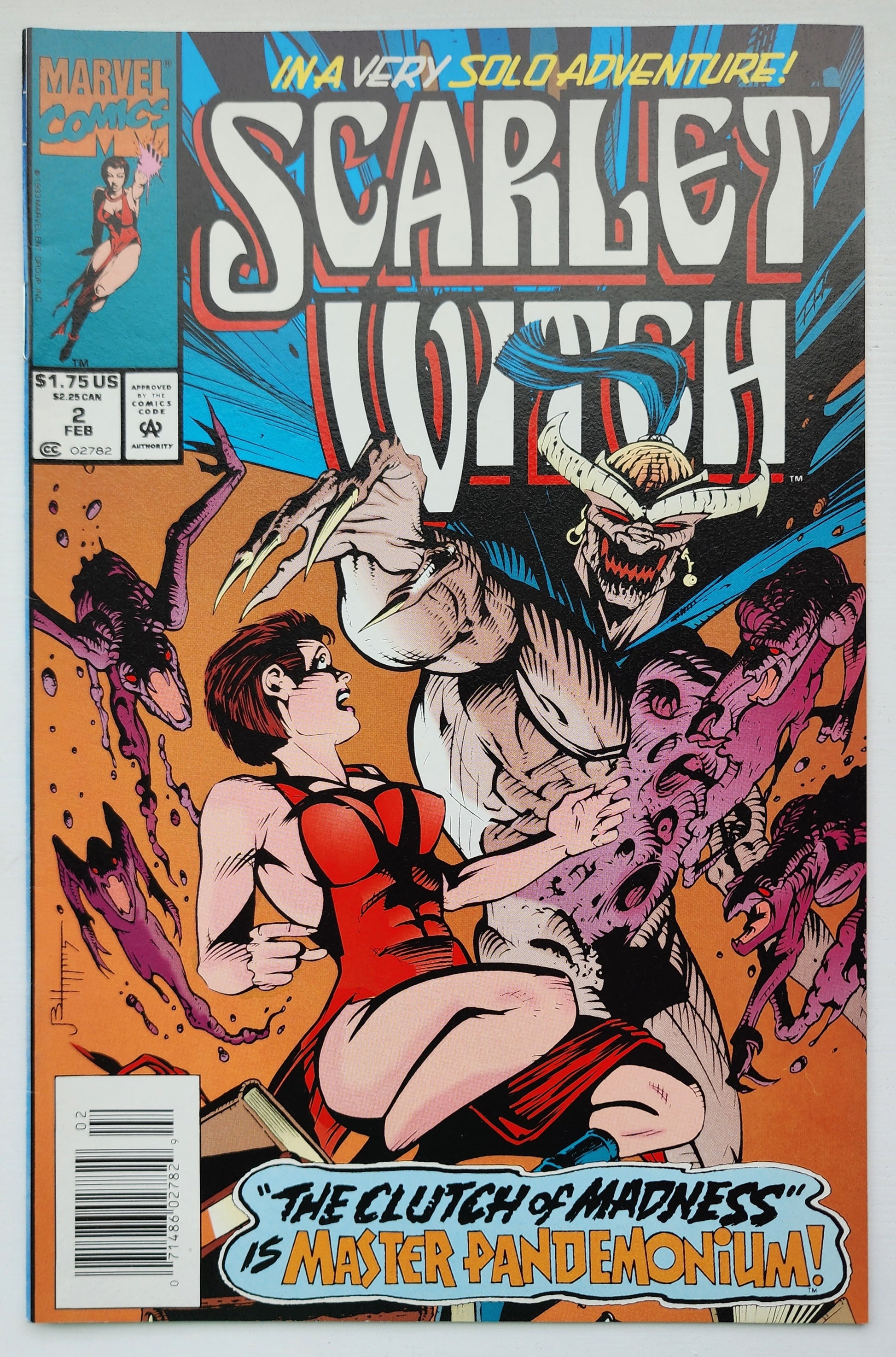SCARLET WITCH #2 1994 NEWSSTAND Avengers MARVEL COMICS