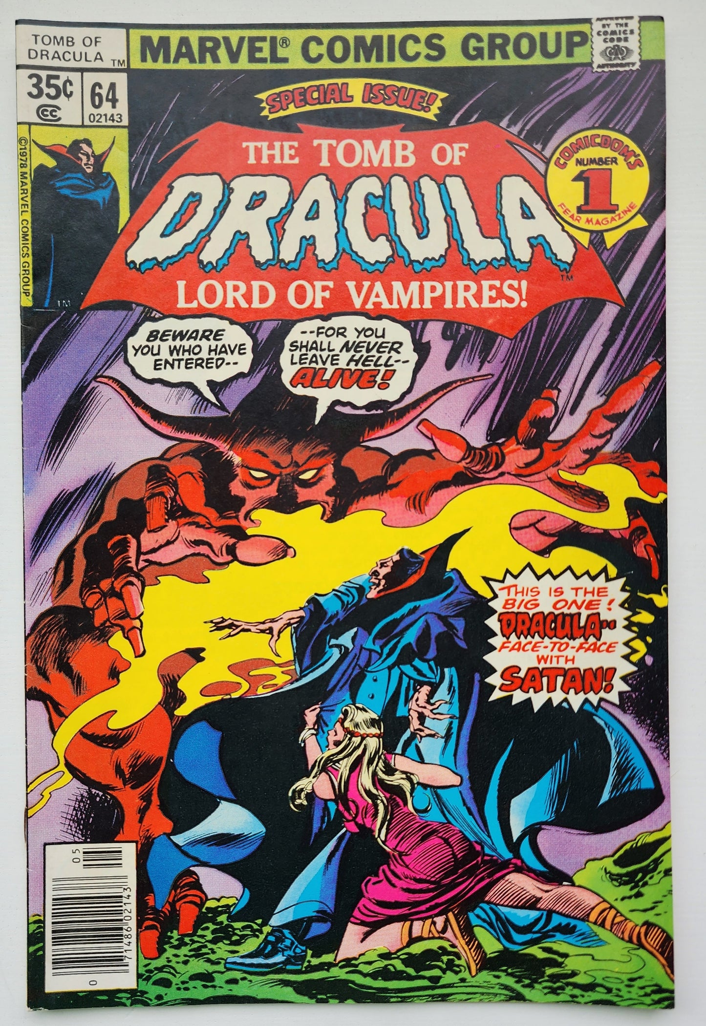 TOMB OF DRACULA #64 1978 Tomb of Dracula MARVEL COMICS