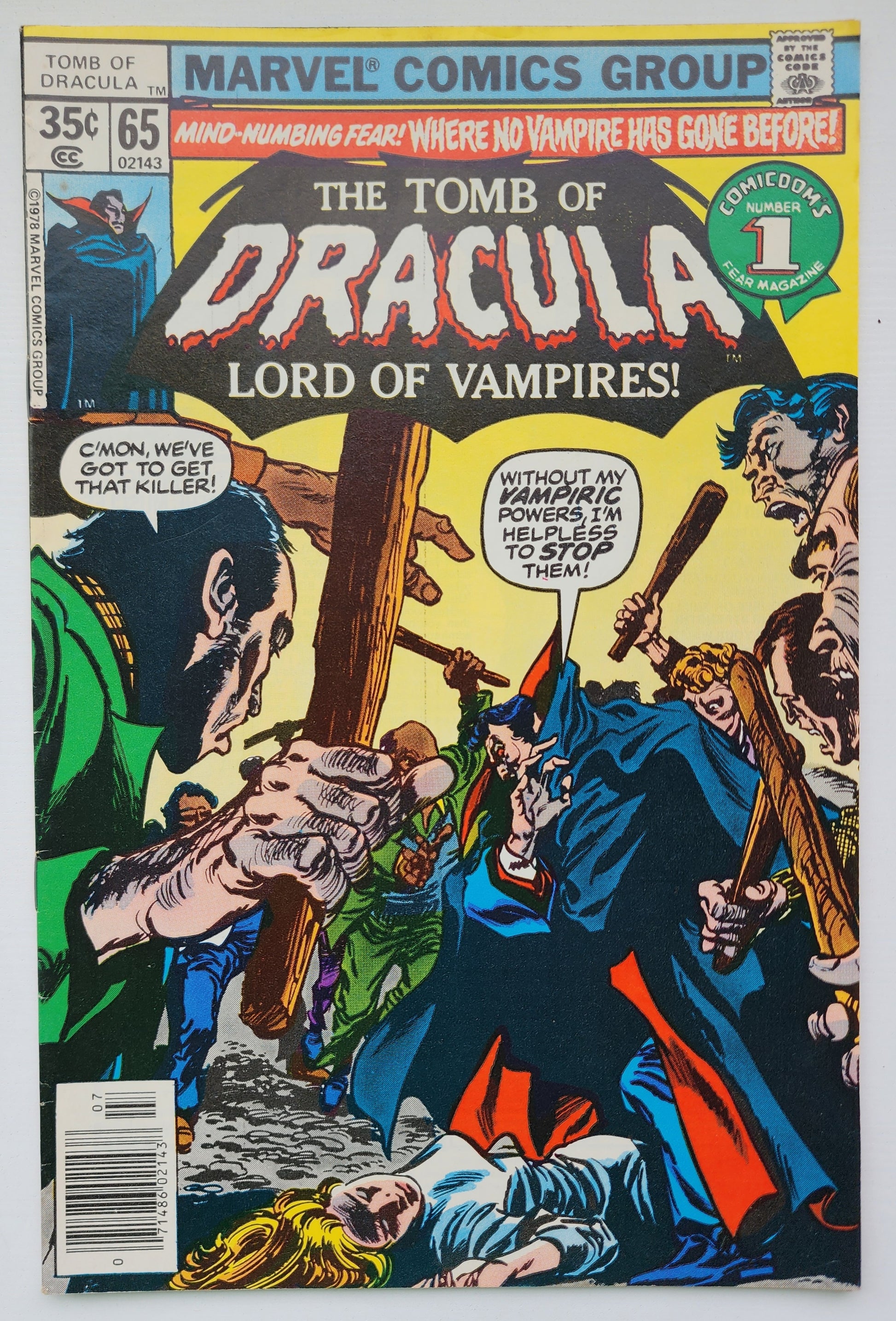 TOMB OF DRACULA #65 1978 Tomb of Dracula MARVEL COMICS