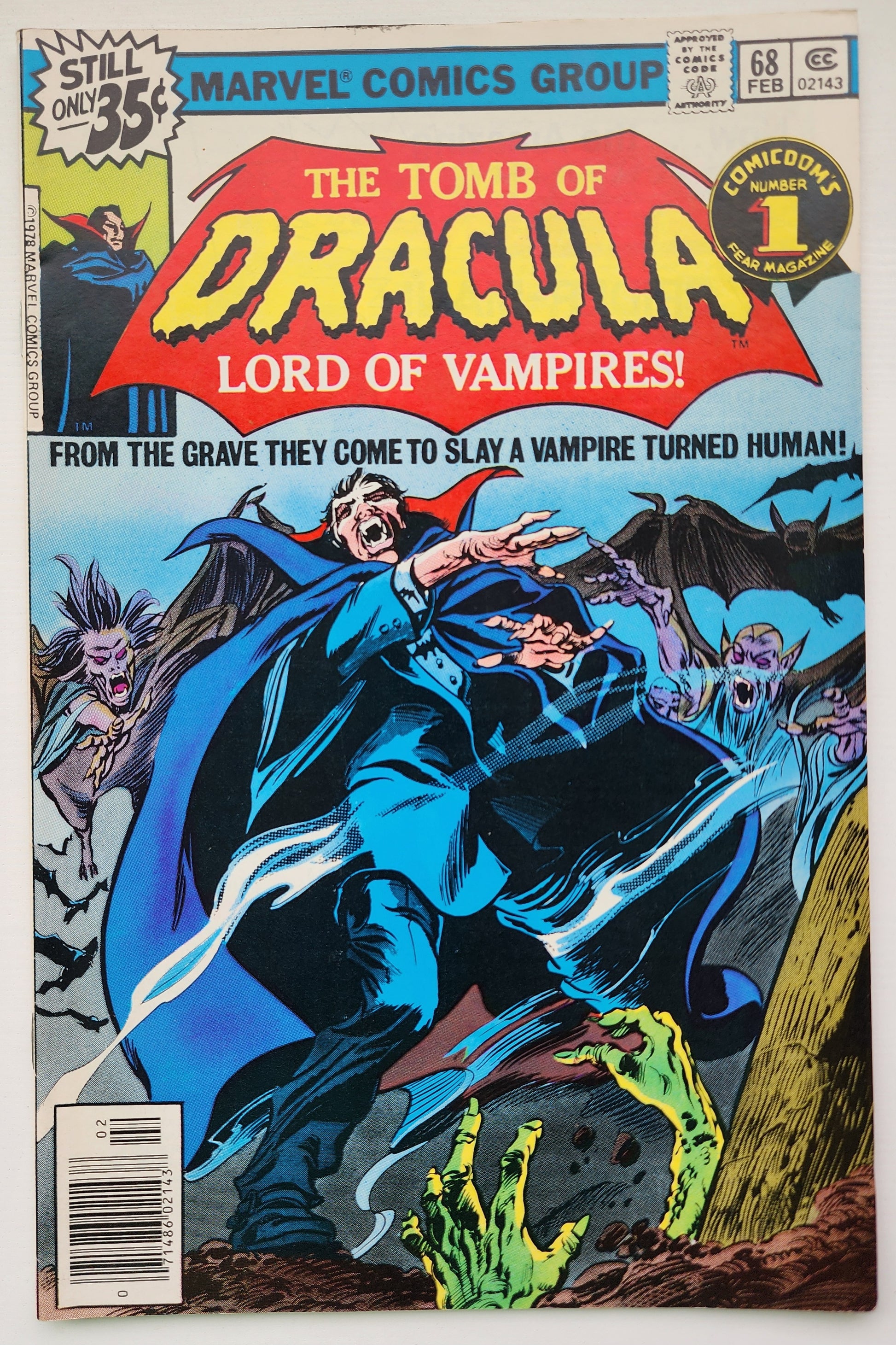 TOMB OF DRACULA #68 1978 Tomb of Dracula MARVEL COMICS