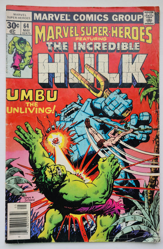MARVEL SUPER-HEROES #64 FEATURING HULK 1977 Marvel Super-Heroes MARVEL COMICS