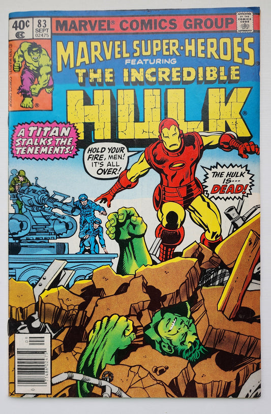 MARVEL SUPER-HEROES #83 FEATURING HULK 1979 Marvel Super-Heroes MARVEL COMICS