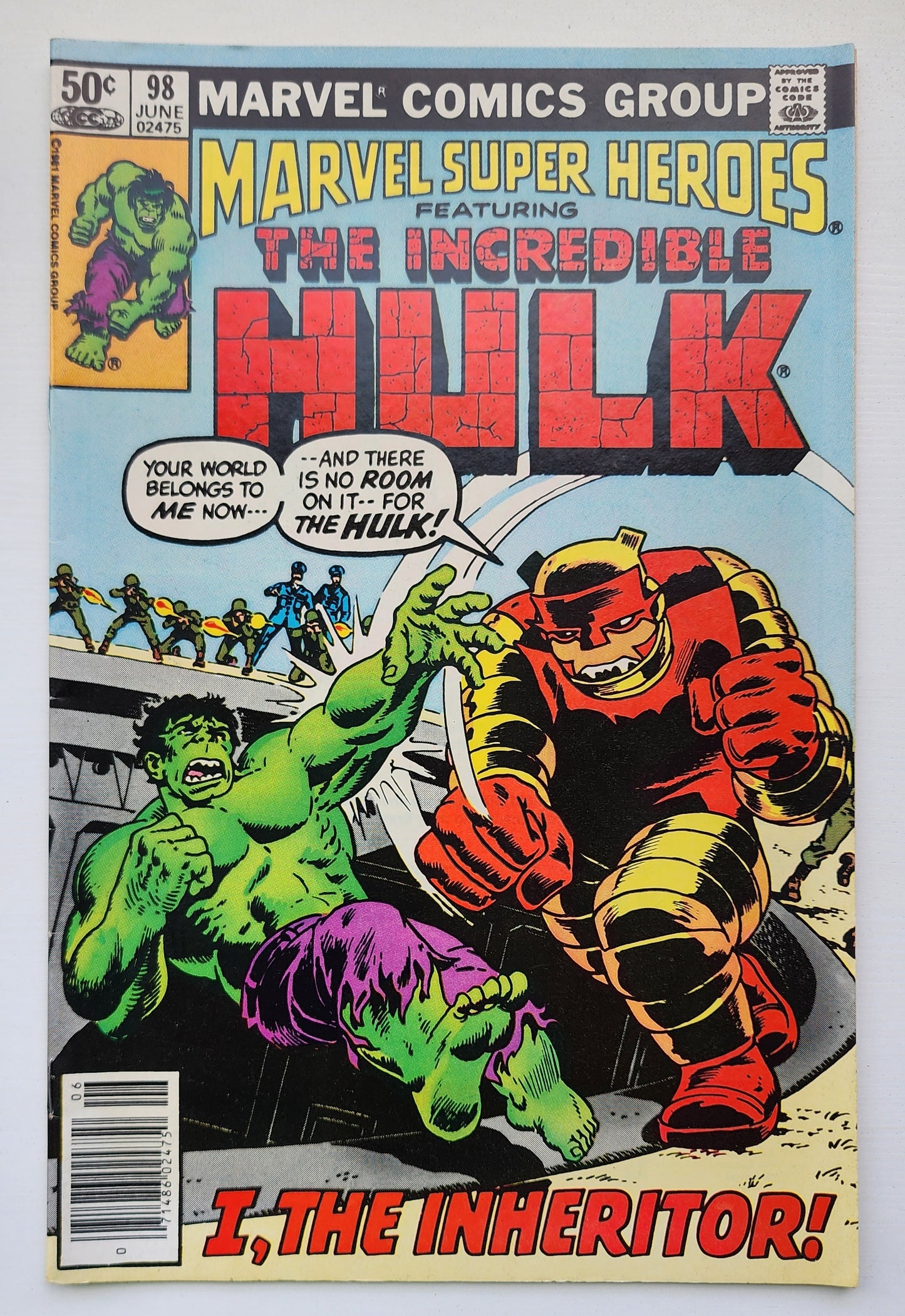 MARVEL SUPER-HEROES #98 FEATURING HULK 1980 NEWSSTAND Marvel Super-Heroes MARVEL COMICS