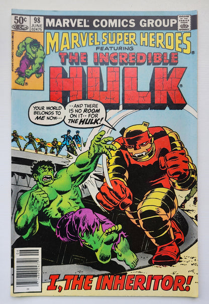 MARVEL SUPER-HEROES #98 FEATURING HULK 1980 NEWSSTAND Marvel Super-Heroes MARVEL COMICS