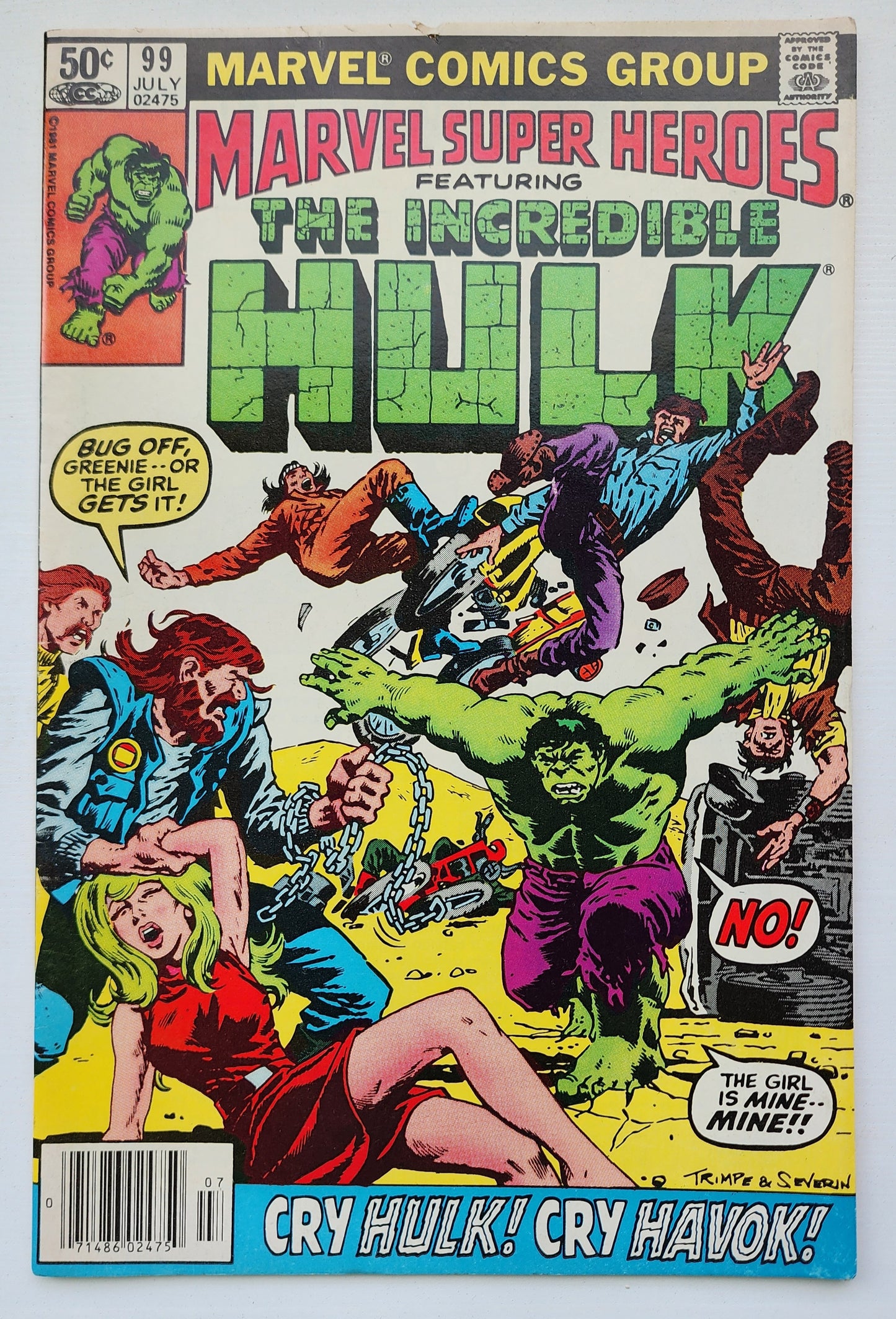 MARVEL SUPER-HEROES #99 FEATURING HULK 1980 NEWSSTAND Marvel Super-Heroes MARVEL COMICS